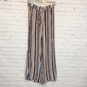 Natura Portugal hi rise wide leg striped pants Flowy XL